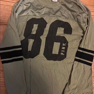 Hunter Green PINK Long sleeve tee shirt